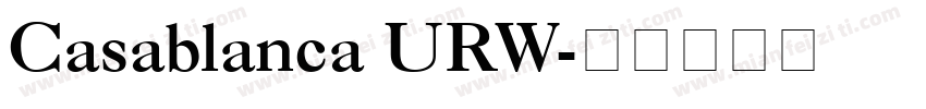 Casablanca URW字体转换